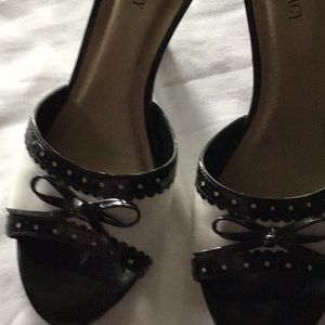 Dressy Black and White Sandals